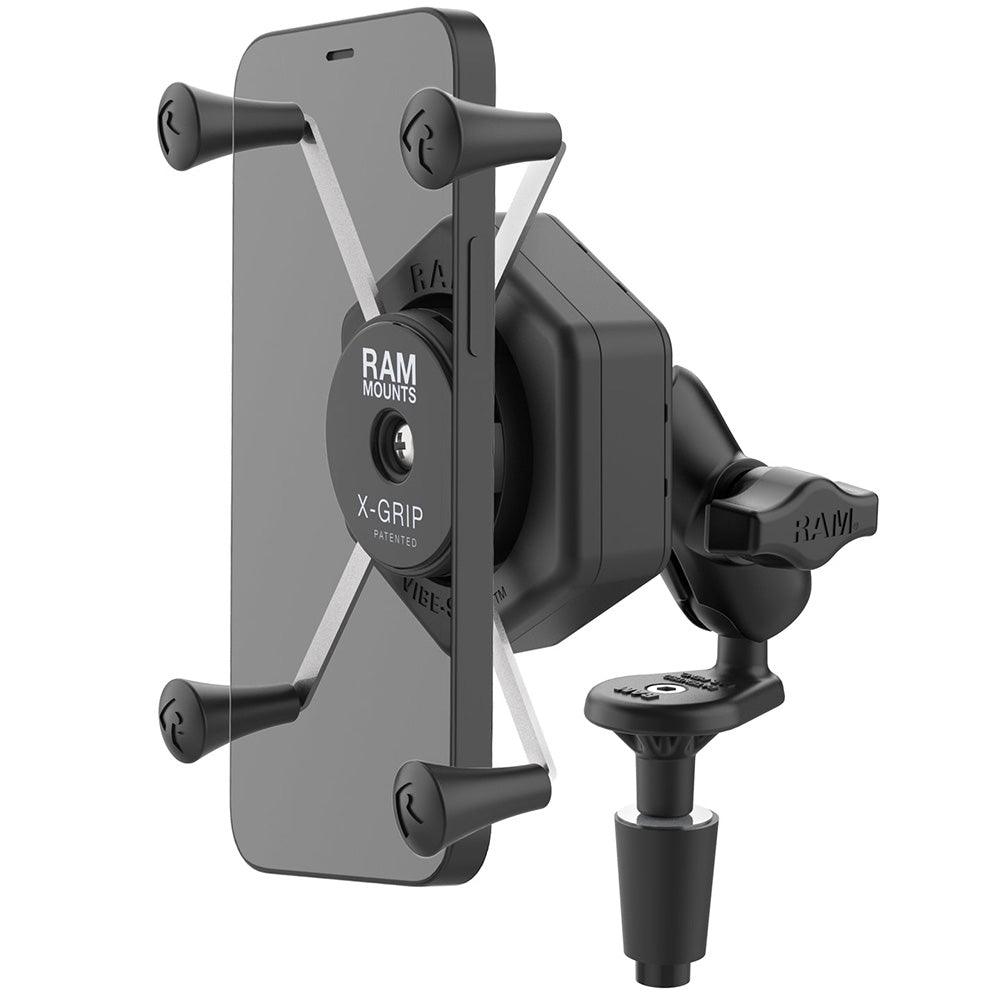 RAM Mount RAM® X-Grip® Large Phone Mount w/Vibe-Safe™ & Fork Stem Base - Short - Kesper Supply