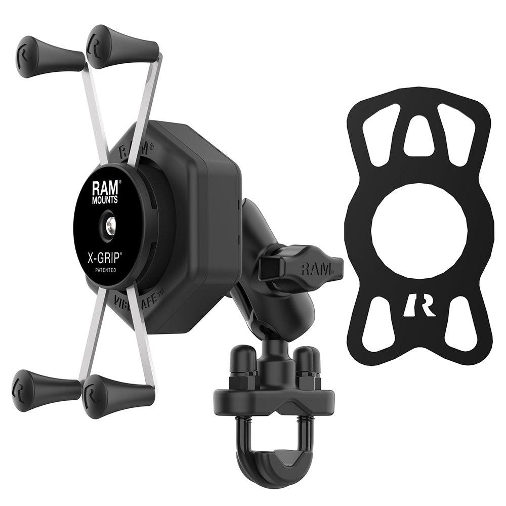 RAM Mount RAM® X-Grip® Large Phone Mount w/Vibe-Safe™ & U-Bolt Base - Short - Kesper Supply