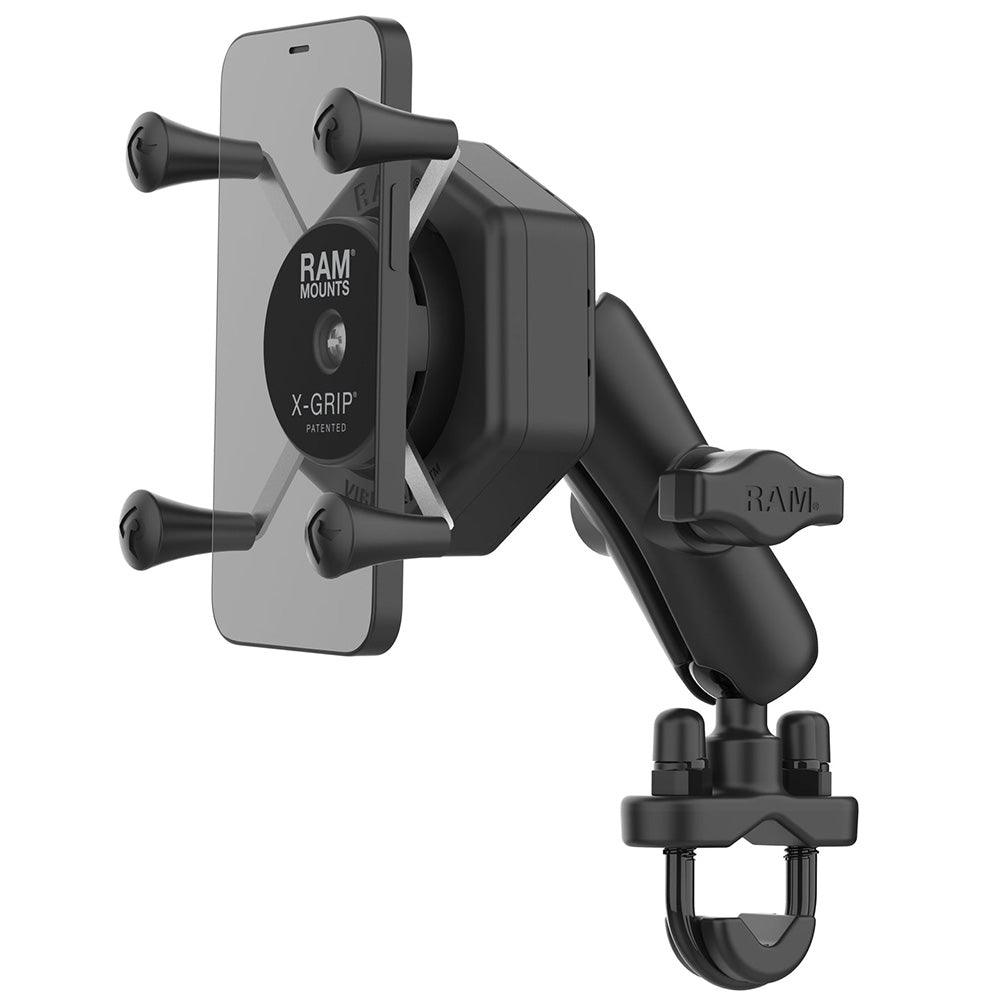 RAM Mount RAM® X-Grip® Phone Mount w/Vibe-Safe™ & U-Bolt Base - Medium - Kesper Supply