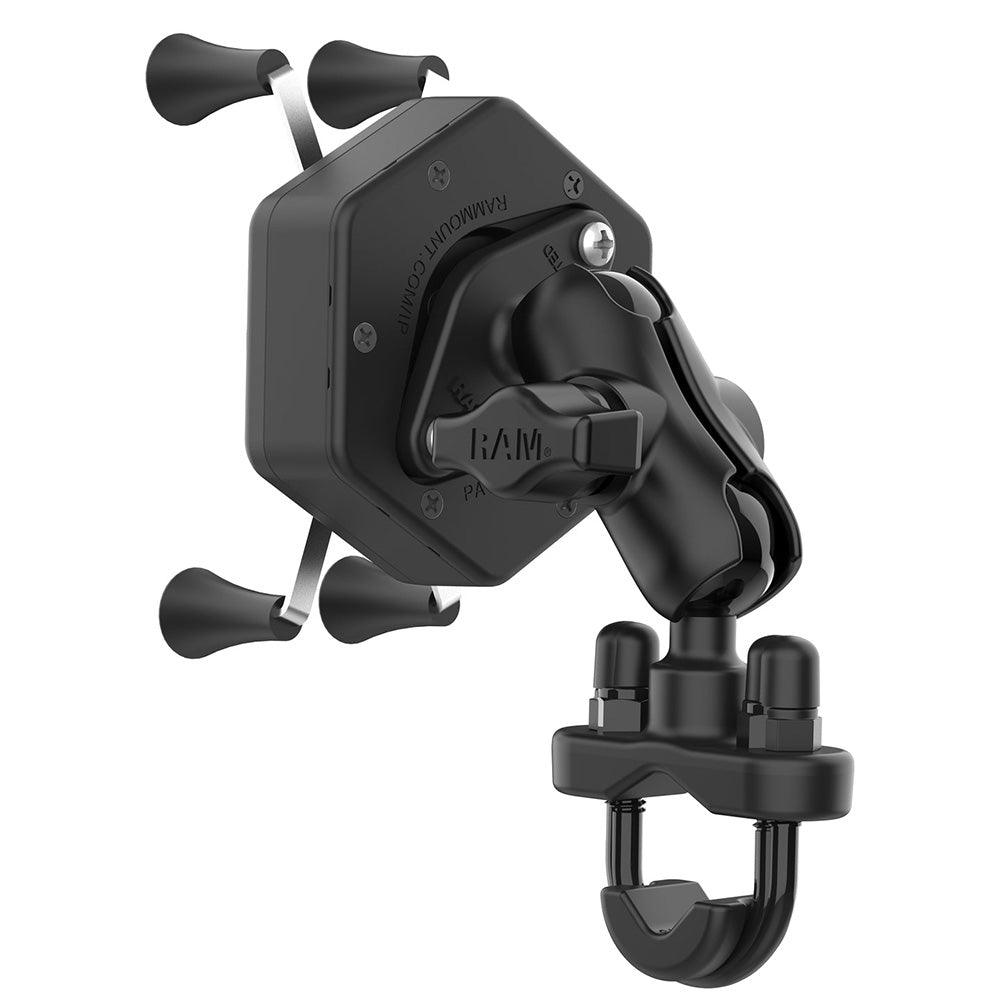 RAM Mount RAM® X-Grip® Phone Mount w/Vibe-Safe™ & U-Bolt Base - Short - Kesper Supply