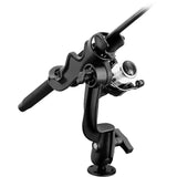 RAM Mount RAM-ROD 2000 Fishing Rod Holder w/RAM-ROD Revolution Ratchet/Socket System & Round Flat Surface Base - Kesper Supply