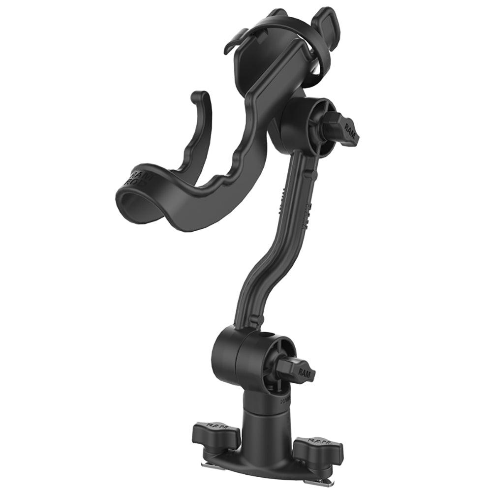 RAM Mount RAM-ROD™ Rod Holder with Spline Post, Extension Arm and Track Base - Kesper Supply