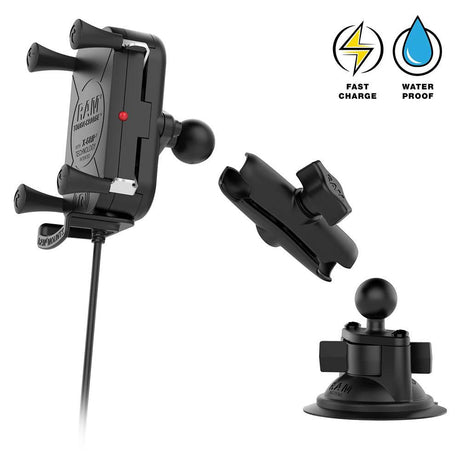 RAM Mount RAM Tough-Charge™ 15W Wireless Charging Suction Cup Mount - Kesper Supply