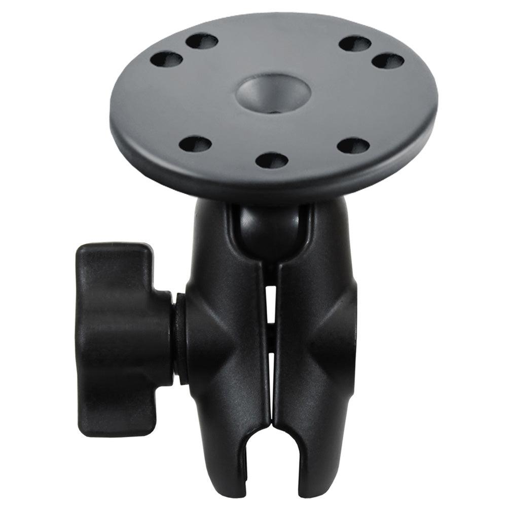 RAM Mount Short Double Socket Arm w/2.5" Round Base - Kesper Supply