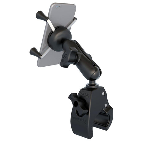 RAM Mount Small Tough-Claw™ Base w/Double Socket Arm & Universal X-Grip® Cell/iPhone Cradle - Kesper Supply