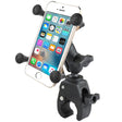 RAM Mount Small Tough-Claw™ Base w/Short Double Socket Arm and Universal X-Grip® Cell/iPhone Cradle - Kesper Supply