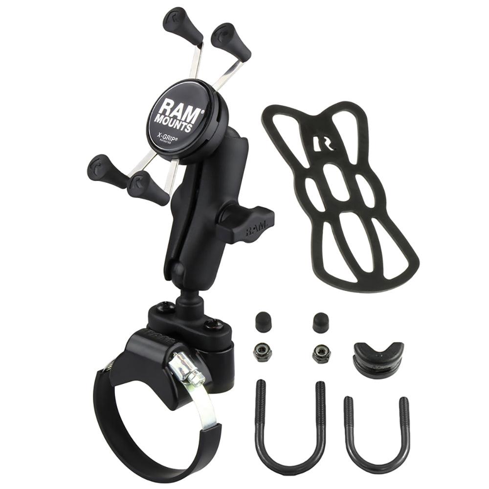 RAM Mount Strap Clamp, Roll Bar Mount w/Universal X-Grip® Cell/iPhone Cradle - Kesper Supply