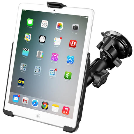 RAM Mount Suction Cup Mount w/Apple iPad mini EZ-ROLL'R Cradle - Kesper Supply