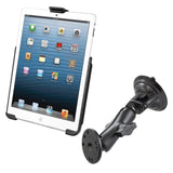 RAM Mount Suction Cup Mount w/Apple iPad mini EZ-ROLL'R Cradle - Kesper Supply