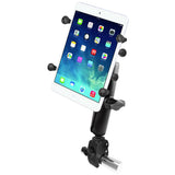 RAM Mount Tough-Claw™ Base w/Long Double Socket Arm & Universal X-Grip® Cradle w/1" Ball f/7" Tablets - Kesper Supply