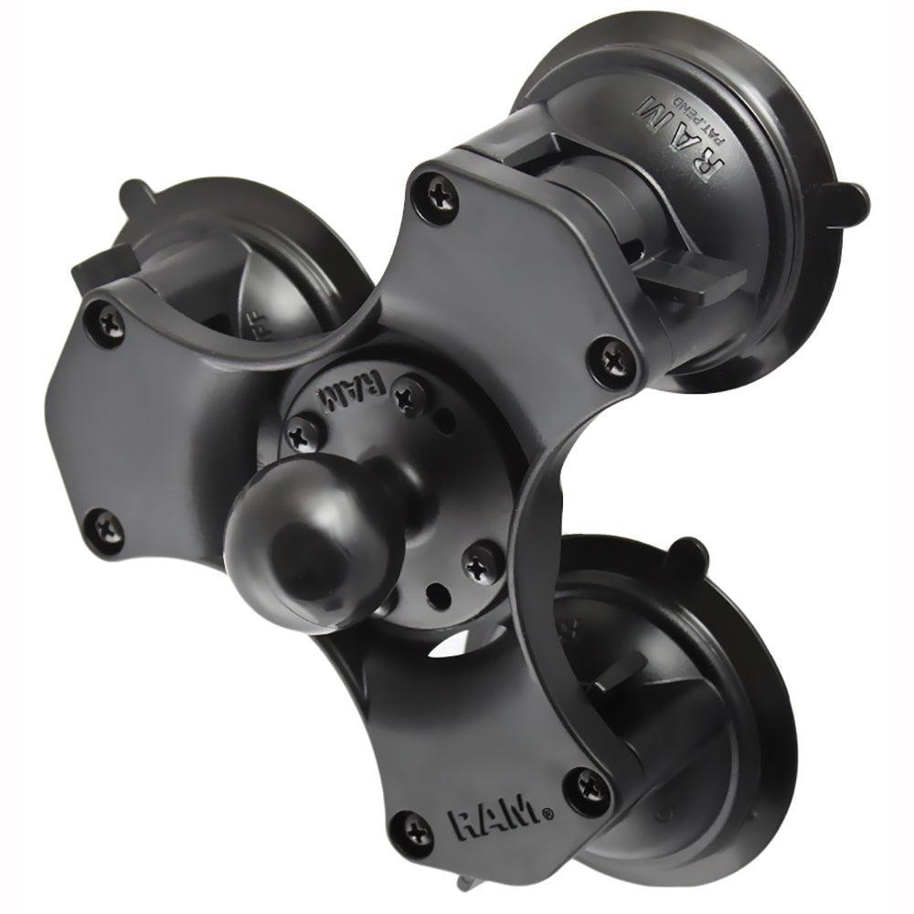 RAM Mount Triple Suction Cup Base w/1.5" Diameter Ball - Kesper Supply