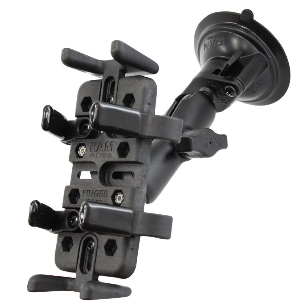 RAM Mount Universal Finger Grip Holder Suction Cup Mount - Kesper Supply