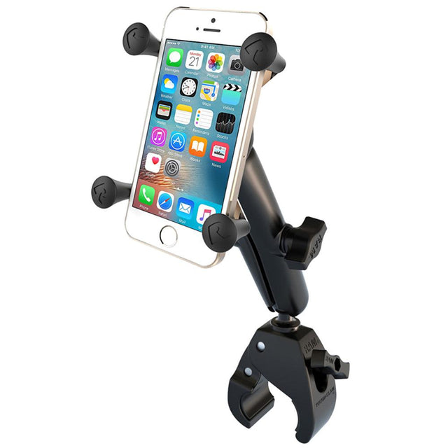 RAM Mount Universal Tough-Claw™ Base w/Long Double Socket Arm & Universal X-Grip® Cell/iPhone Cradle - Kesper Supply