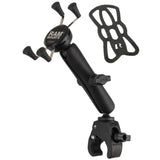 RAM Mount Universal Tough-Claw™ Base w/Long Double Socket Arm & Universal X-Grip® Cell/iPhone Cradle - Kesper Supply