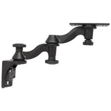 RAM Mount Vertical Double 6" Swing Arms w/6.25" X 2" Rectangle Base & Vertical Mounting Base - Kesper Supply