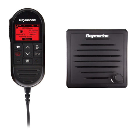 Raymarine Ray90 Wired Second Station Kit w/Passive Speaker, RayMic Wired Handset & RayMic Extension Cable - 10M - Kesper Supply