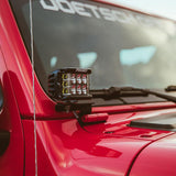 RIGID Industries 2018 Jeep Wrangler JL A-Pillar Mount f/2 D-Series, D-SS, SR-M or Ignite Lights - Kesper Supply