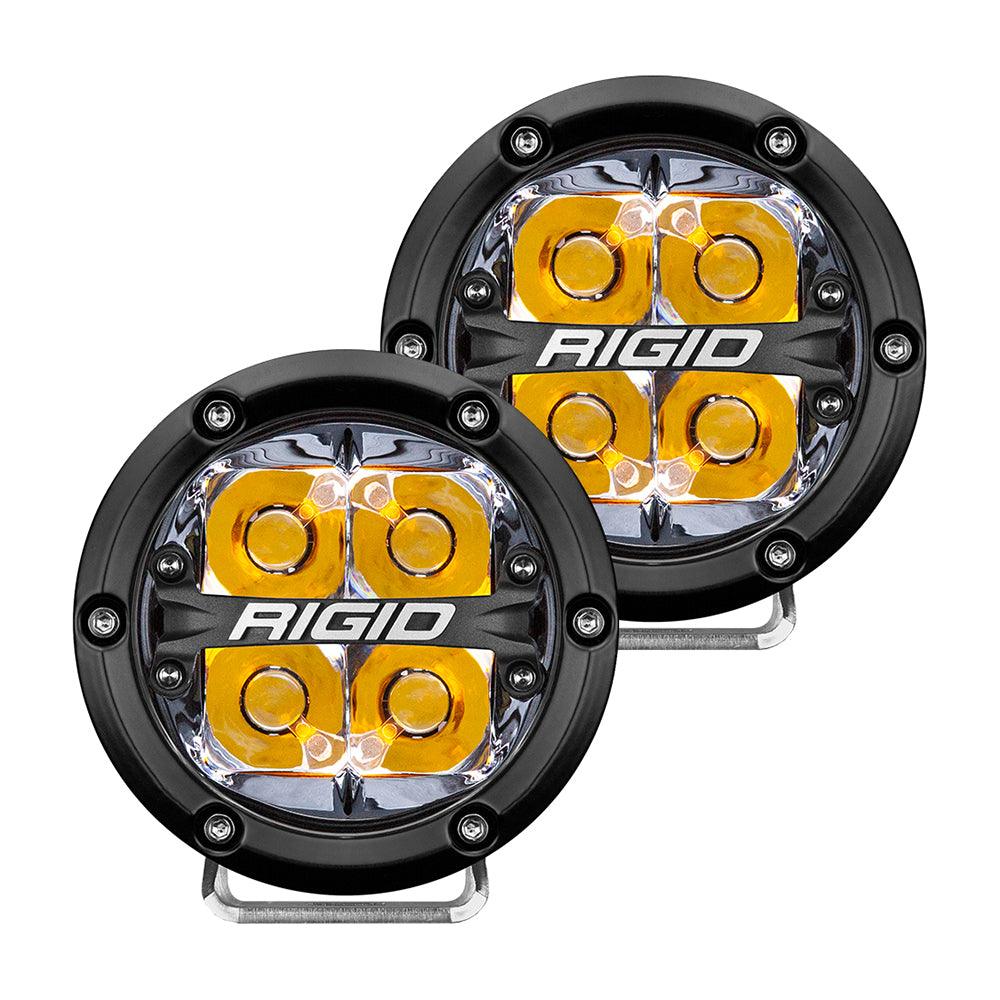 RIGID Industries 360-Series 4" LED Off-Road Spot Beam w/Amber Backlight - Black Housing - Kesper Supply