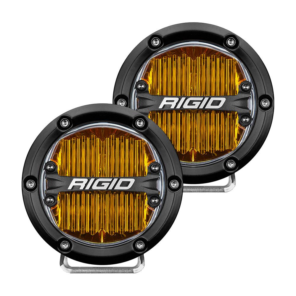 RIGID Industries 360-Series 4" SAE Fog Light - Yellow Light - Black Housing - Kesper Supply