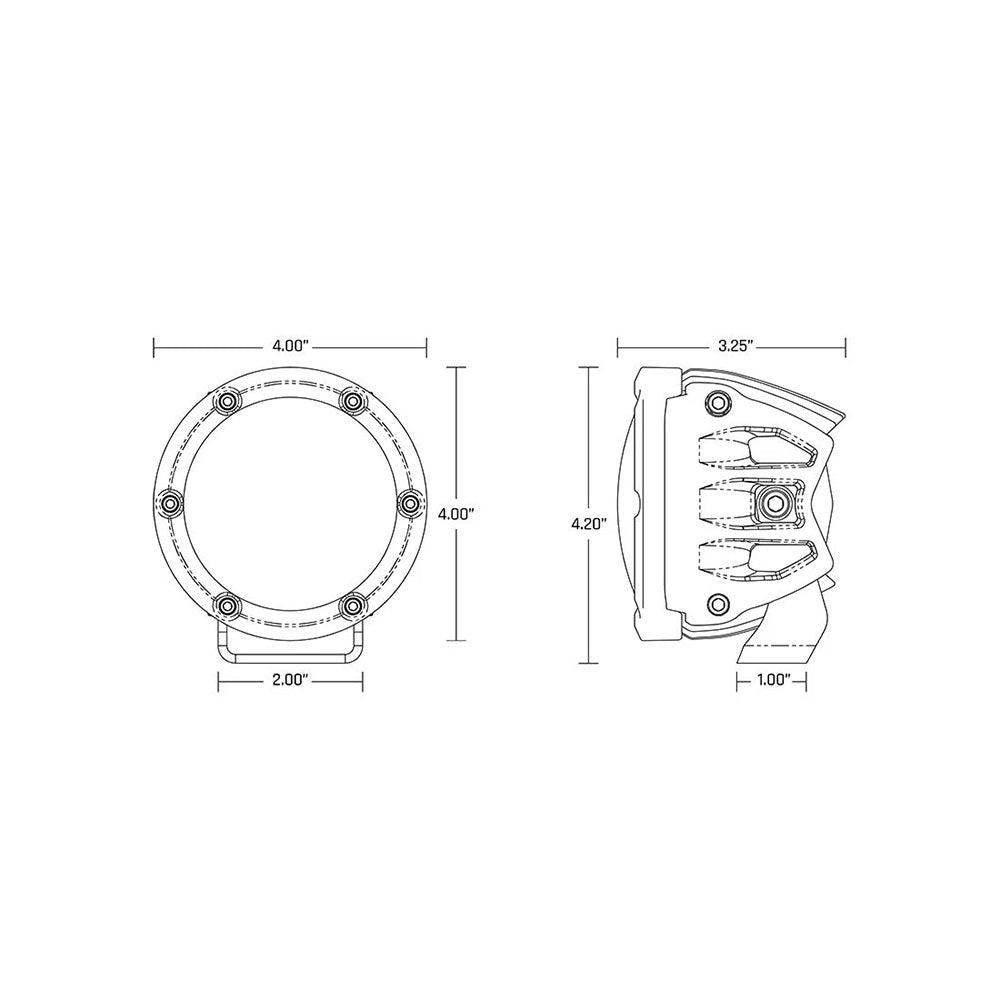 RIGID Industries 360 Series 4" Spot w/Amber Pro Lens - Pair - Kesper Supply