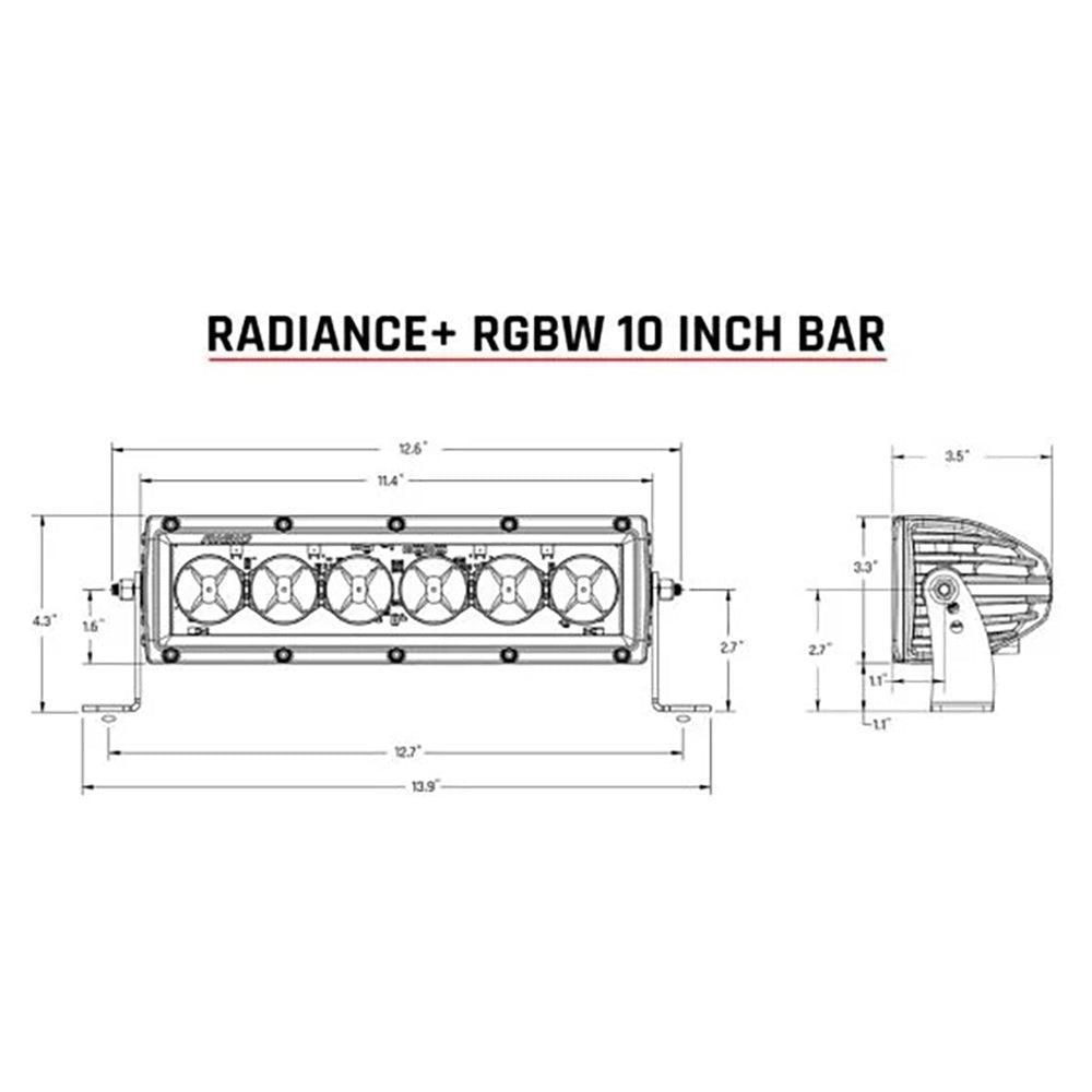 RIGID Industries Radiance + 10" Light Bar - RGBW - Kesper Supply