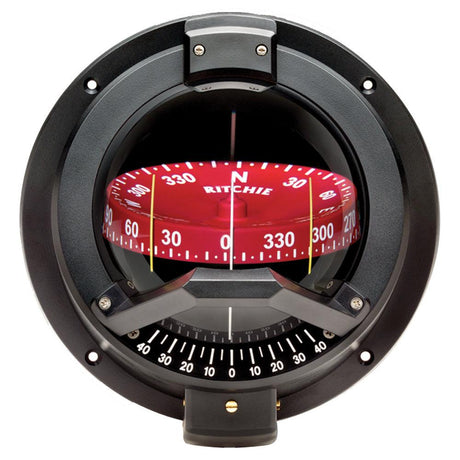 Ritchie BN-202 Navigator Compass - Bulkhead Mount - Black - Kesper Supply