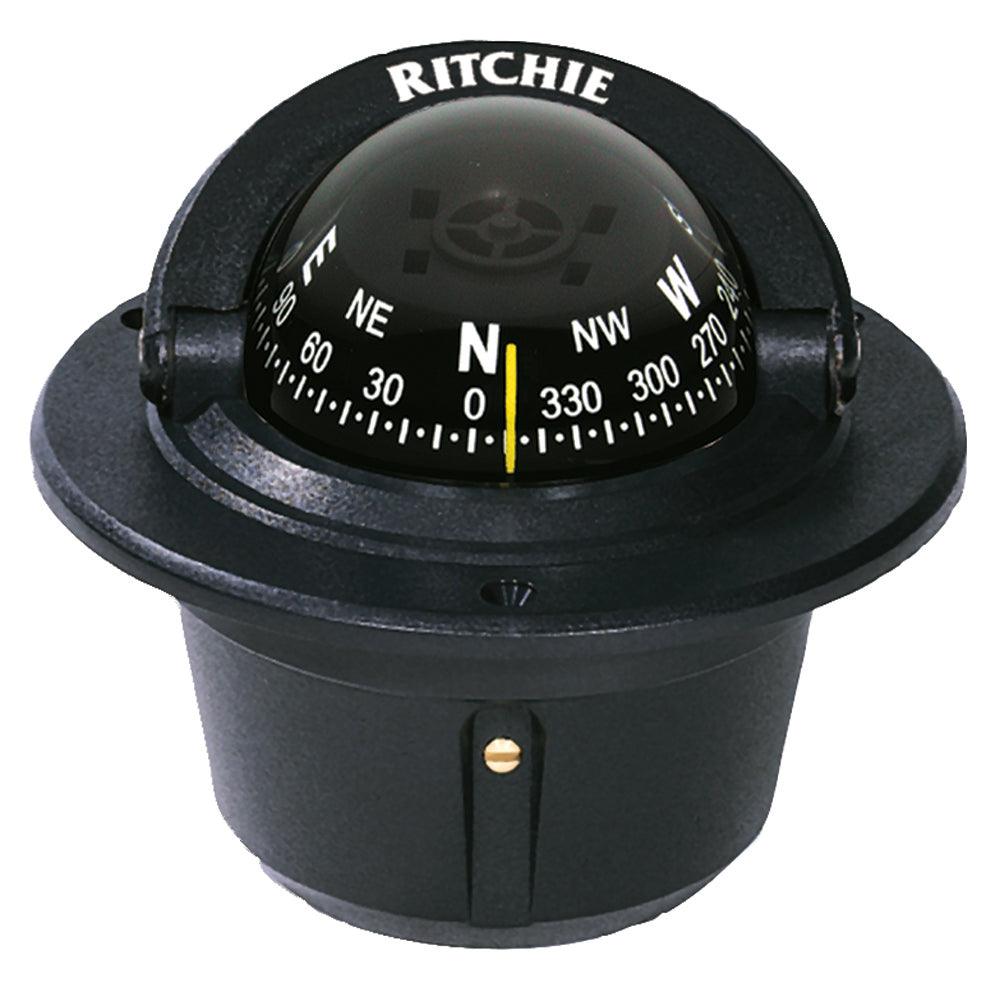 Ritchie F-50 Explorer Compass - Flush Mount - Black - Kesper Supply