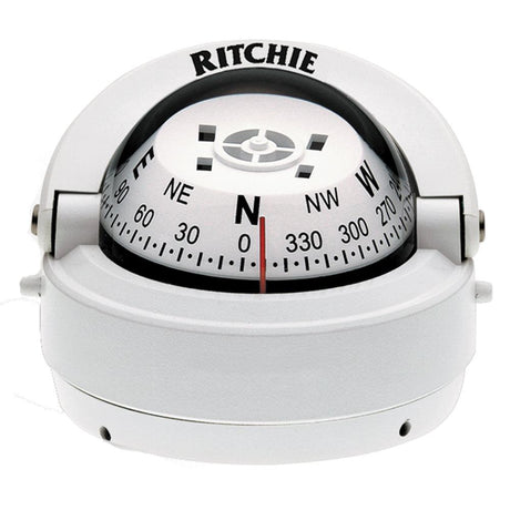 Ritchie S-53W Explorer Compass - Surface Mount - White - Kesper Supply