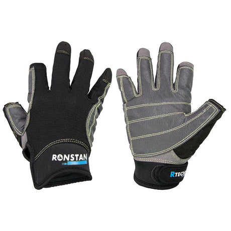 Ronstan Sticky Race Gloves - 3-Finger - Black - L - Kesper Supply
