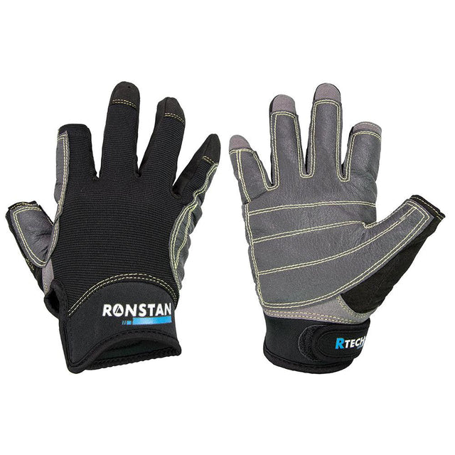 Ronstan Sticky Race Gloves - 3-Finger - Black - XS - Kesper Supply