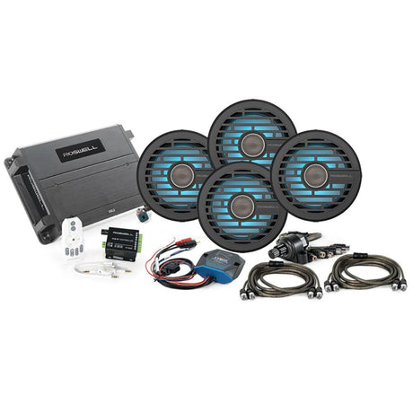 Roswell R1 6.5" Marine Audio Package w/RGB Remote & Controller - Black - Kesper Supply