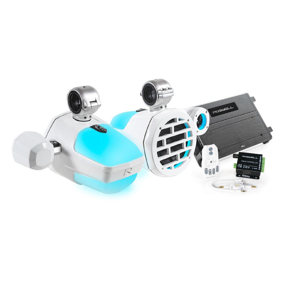 Roswell R1 Pro Marine Audio Package - White - Kesper Supply