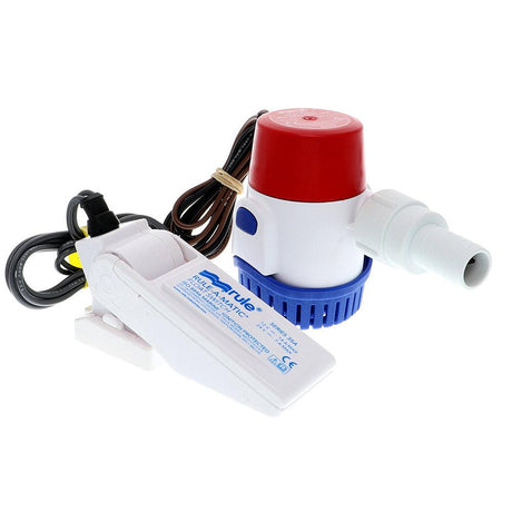 Rule 500 GPH Standard Bilge Pump Kit w/Float Switch - 12V - Kesper Supply