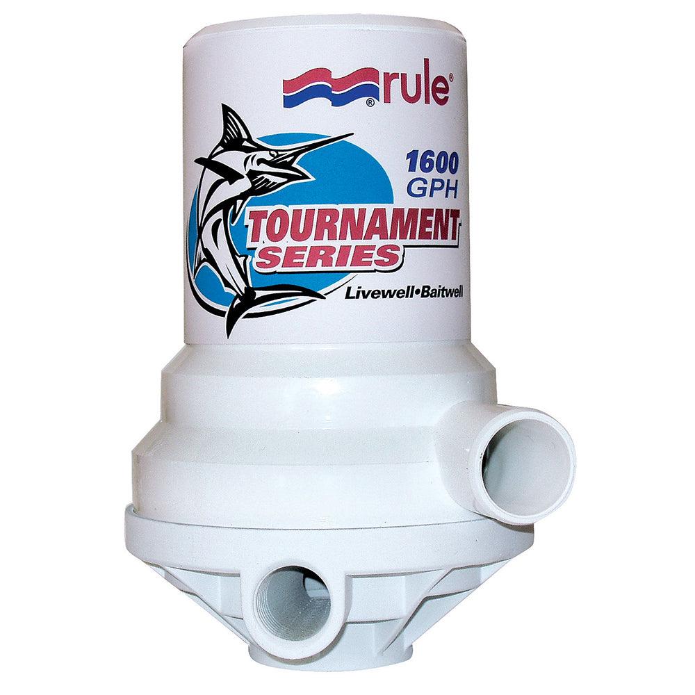 Rule Tournament Series 1600 GPH Livewell Pump Dual Port - Kesper Supply