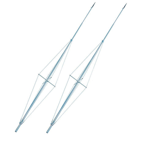 Rupp 20' Single Spreader Sidekick Outrigger Poles - Silver/Silver - Pair - Kesper Supply