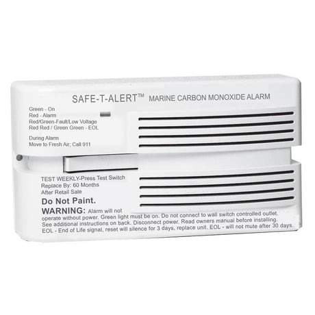 Safe-T-Alert 65 Series Marine Carbon Monoxide Alarm 12V - Surface Mount - White - Kesper Supply