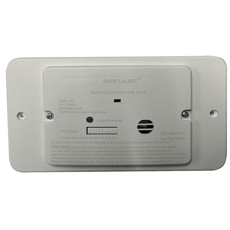 Safe-T-Alert 65 Series Marine Carbon Monoxide Alarm - Flush Mount - 12V - White - Kesper Supply