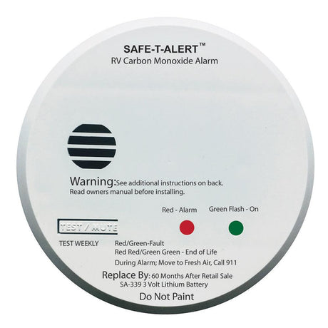 Safe-T-Alert SA-339 White RV Battery Powered CO2 Detector - Kesper Supply