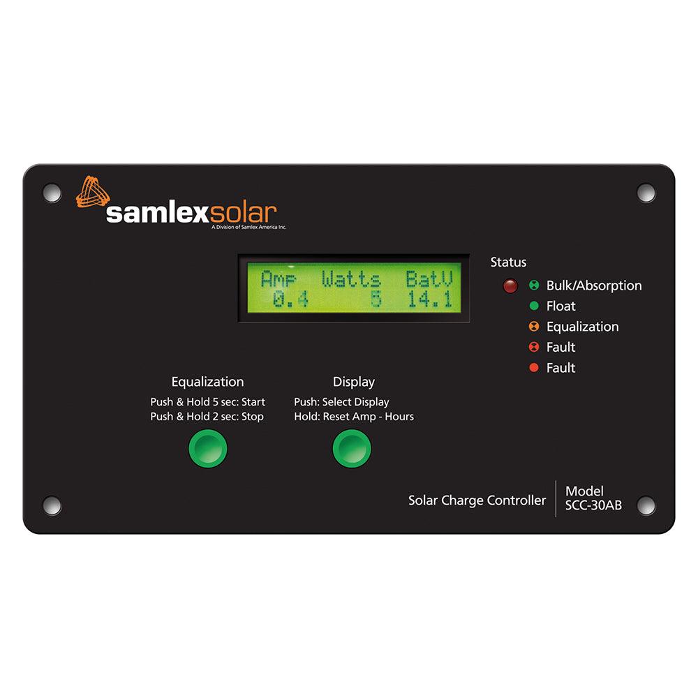 Samlex Flush Mount Solar Charge Controller w/LCD Display - 30A - Kesper Supply
