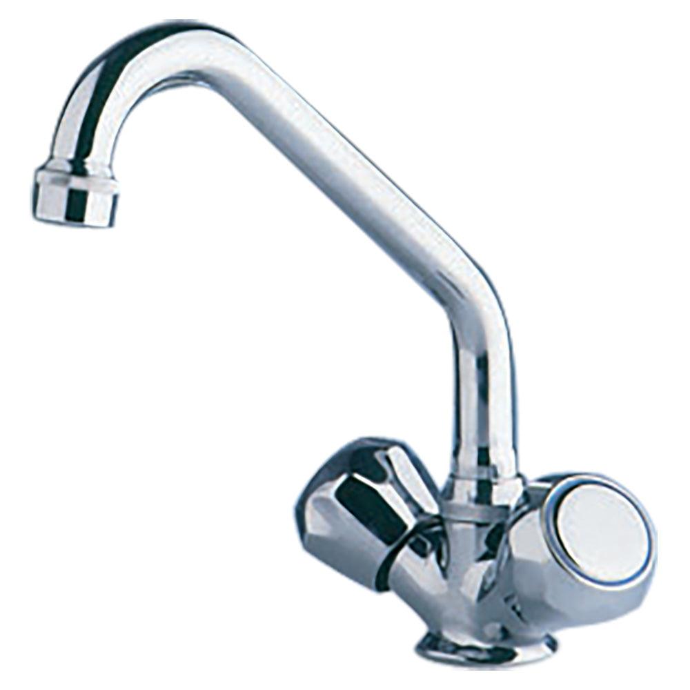 Scandvik Chrome Galley Mixer w/Swivel Spout - Kesper Supply