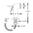 Scandvik Straight Handle Pull Out Sprayer - White w/6' Hose - Kesper Supply