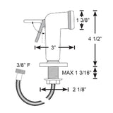 Scandvik Straight Handle Pull Out Sprayer - White w/6' Hose - Kesper Supply