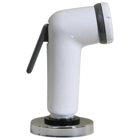 Scandvik Straight Handle Pull Out Sprayer - White w/6' Hose - Kesper Supply