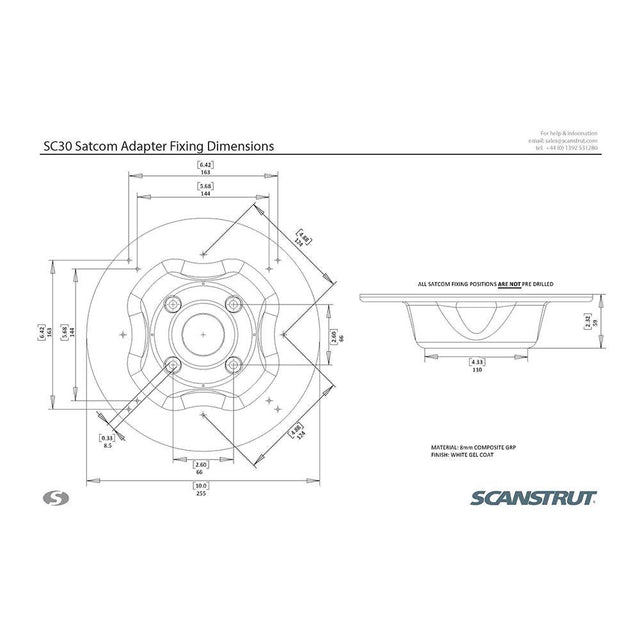 Scanstrut SC30 Satcom Mount - Kesper Supply