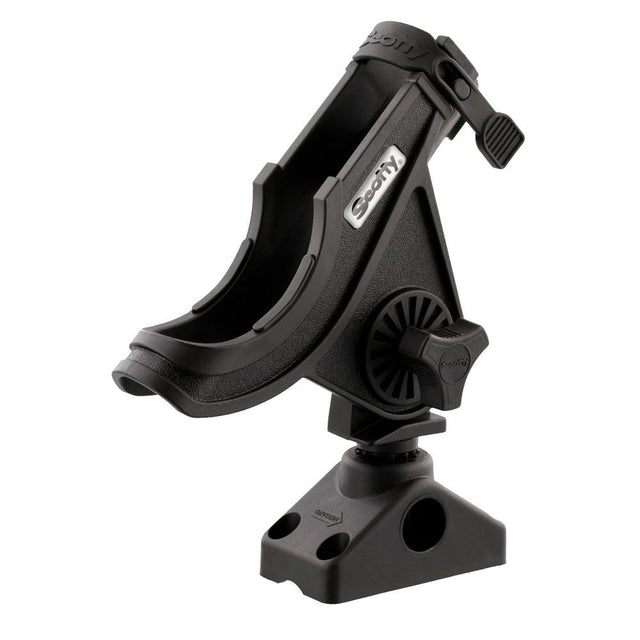 Scotty 280 Bait Caster/Spinning Rod Holder w/241 Deck/Side Mount - Black - Kesper Supply