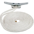 Sea-Dog Double Braided Nylon Dock Line - 5/8" x 50' - White - Kesper Supply