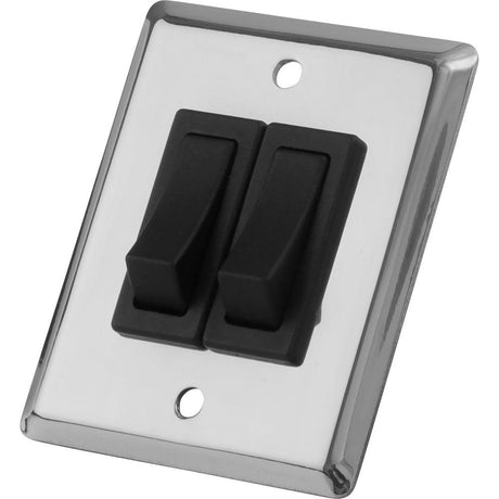 Sea-Dog Double Gang Wall Switch - Stainless Steel - Kesper Supply