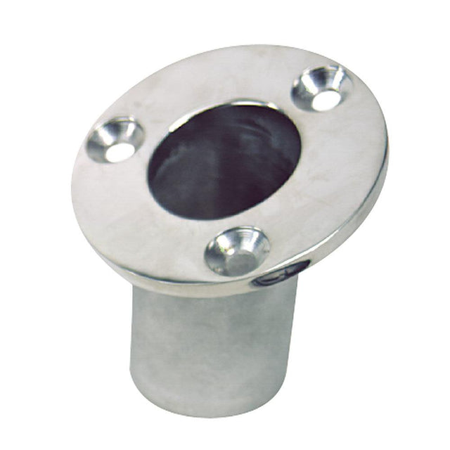 Sea-Dog Flush Mount Flagpole Socket - 25° - 1-1/4" ID - 316 Stainless Steel - Kesper Supply