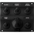 Sea-Dog Nylon Switch Panel - Water Resistant - 5 Toggles w/Power Socket - Kesper Supply