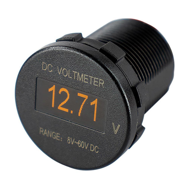 Sea-Dog OLED Voltmeter - Round - Kesper Supply